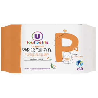 U TOUT PETITS Lingettes papier toilette - x60