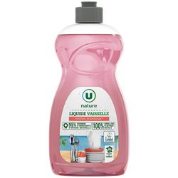 U NATURE Liquide vaisselle parfum framboise U NATURE 500ml