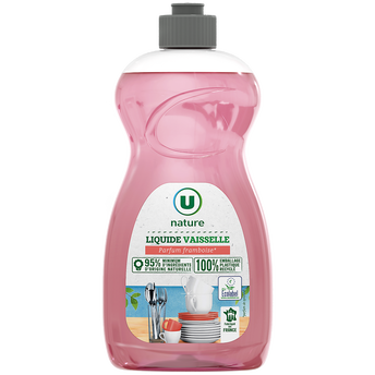 U NATURE Liquide vaisselle parfum framboise U NATURE 500ml