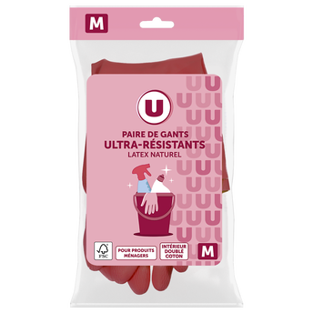 U Gant ménage ultra résistant latex taille M