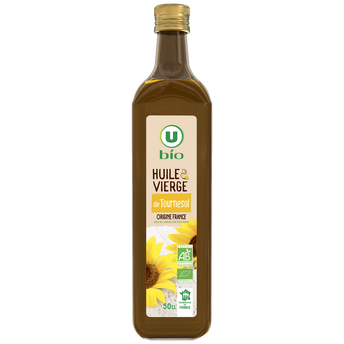 U BIO Huile vierge de tournesol Bouteille 500mL