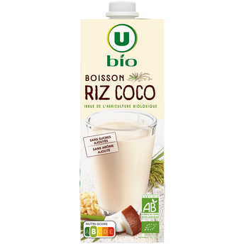 U BIO Boisson végétale au lit de riz et coco 1l