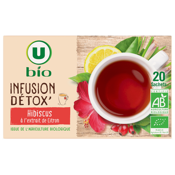 U BIO Infusion Bio Détox hibiscus U BIO - 20 sachets 30g