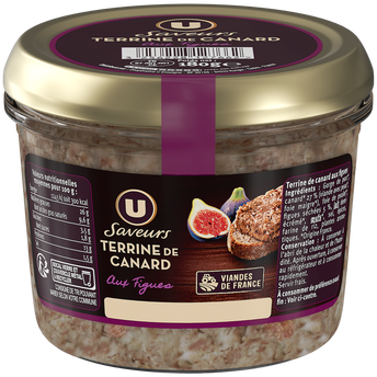 U SAVEURS Terrine de canard aux figues 180g
