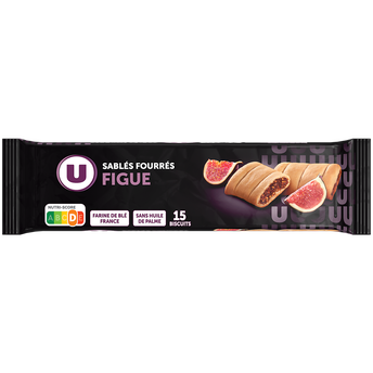 U Biscuits sablés fourrés à la figue - x15 - Paquet de 165g