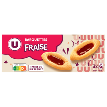 U Gâteau Barquette à la fraise - paquet 120g