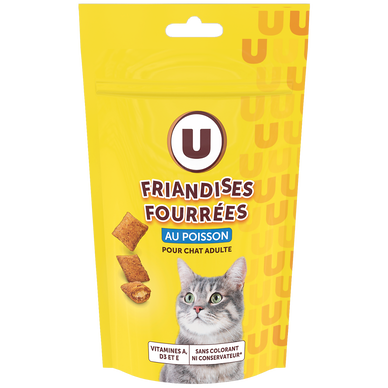 U Friandises fourrées au poisson MSC pour chat stérilisé 60g