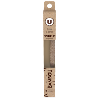 U Brosse à dents bambou souple x1
