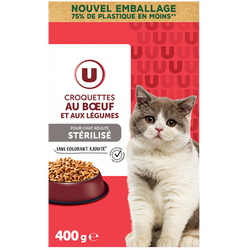 U Croquettes pour chat stérilisé au boeuf & aux légumes 400g