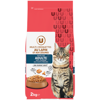 U Croquettes au lapin & aux légumes pour chat 2kg