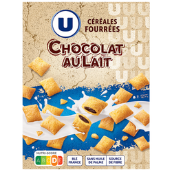 U Céréales fourrées au chocolat au lait 375g