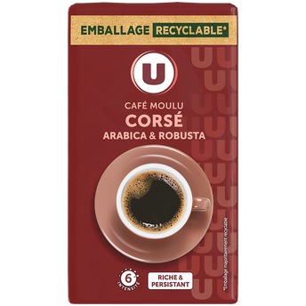 U Café moulu corsé, paquet 250g