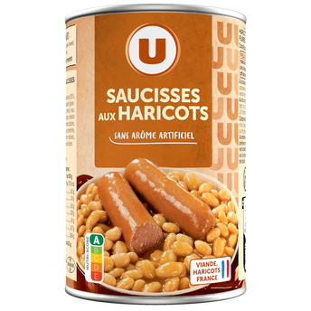 U Saucisse haricot boîte 1/2 420g