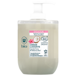 U BIO Crème lavante bio douceur de lait de coco et hibiscus 300ml