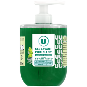 U Gel lavant purifiant thé menthe pompe 300ml
