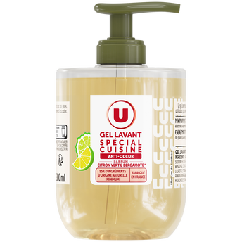 U Gel lavant cuisine citron bergamote pompe 300ml
