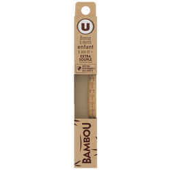 U Brosse à dents bambou enfant extra souple 97% naturel x1