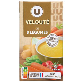 U Soupe Velouté aux 8 légumes 1 litre
