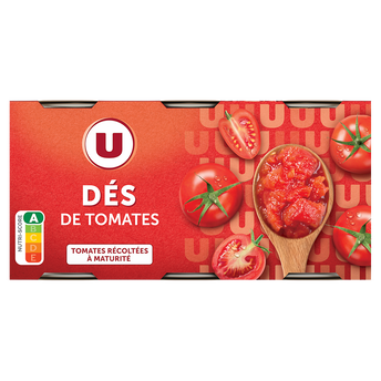 U Pulpe de tomates en dés boîte x3 1/2