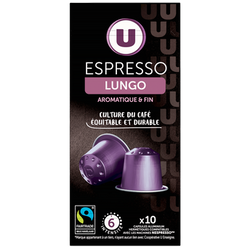 U Café Capsules espresso lungo MAX HAVELAAR - compatible NESPRESSO - x10