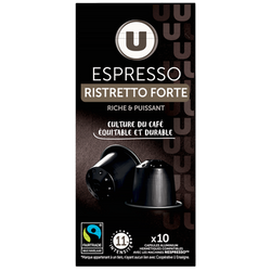 U Café Capsules espresso ristretto forte - compatible NESPRESSO - x10