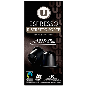 U Café Capsules espresso ristretto forte - compatible NESPRESSO - x10