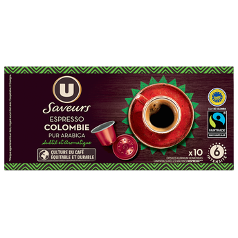 U SAVEURS Café Capsules MAXWELL espresso Colombie - compatible NESPRESSO - x10