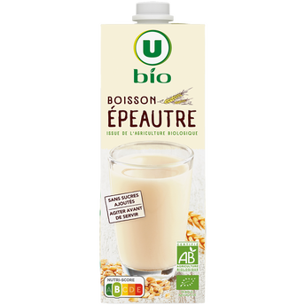 U BIO Boisson épeautre sans sucres ajoutés brique 1 litre