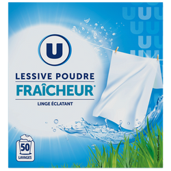 U Lessive en poudre - Fraicheur - 50 lavages - 2.5 kg