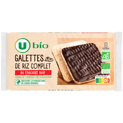 U BIO Galette de riz au chocolat noir , 100g