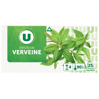 U Infusion verveine U - Boîte de 25 sachets 33g