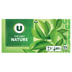 U Thé vert nature U - boîte 25 sachets 40g