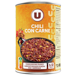 U Chili con carne boîte 1/2 410g
