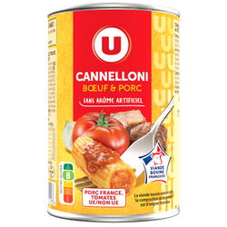 U Cannelloni porc boeuf VBF, boîte 400g