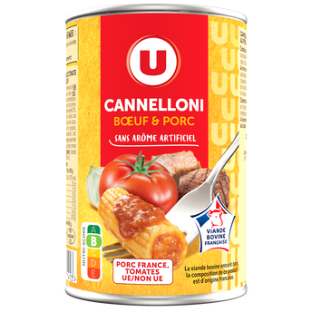 U Cannelloni porc boeuf VBF, boîte 400g