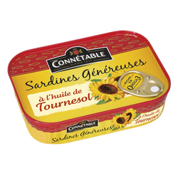 Sardines Généreuses à l'huile de tournesol - CONNÉTABLE - 140g
