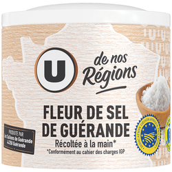 U DE NOS REGIONS Fleur de sel de Guérande boite de 125g