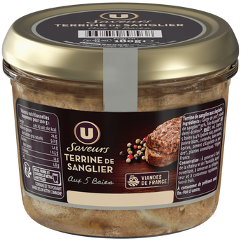 U SAVEURS Terrine de sanglier aux 5 baies 180g