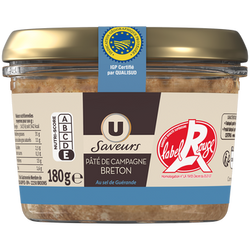 U SAVEURS Pâté de campagne breton au sel de Guérande IGP LR 180g