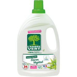 L'ARBRE VERT - Lessive liquide - Hypoallergénique - 34 lavages - 1.53l