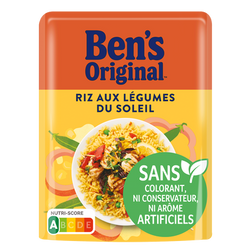 Riz cuisiné aux Légumes du Soleil express 2min BEN'S ORIGINAL - Sachetmicro-ondable 220g