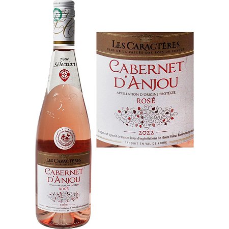 AOC Cabernet d'Anjou BIO vin rosé Les Caractères - 75cl