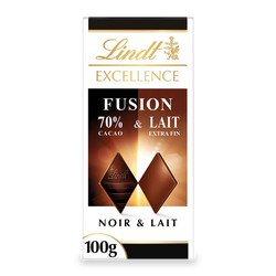 Tablette Lindt EXCELLENCE Noir 70% & Lait 100g