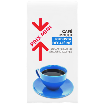 Café moulu PRIX MINI 100% robusta décaféiné - 250g