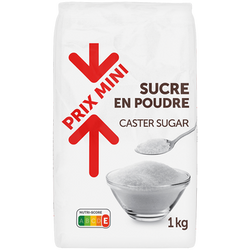 Sucre en poudre blanc PRIX MINI - sachet 1kg