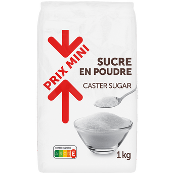 Sucre en poudre blanc PRIX MINI - sachet 1kg