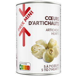 Coeurs d'artichauts PRIX MINI - Boîte 240g