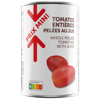 Tomates entières pelées PRIX MINI - Boîte 238g