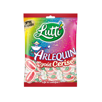 Bonbons Arlequin cerise halloween LUTTI sachet 350g