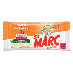 Lingettes compostable soleil de corse ST MARC x30
